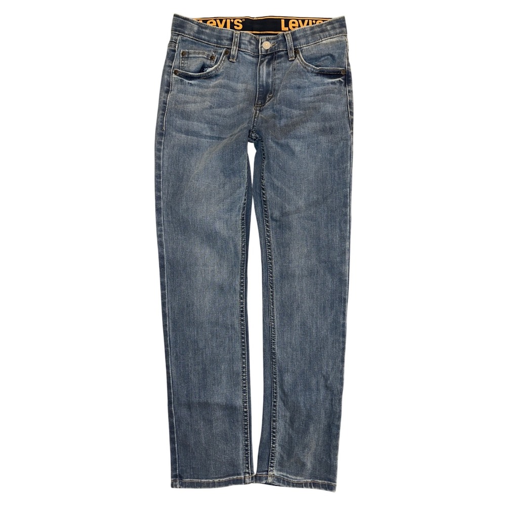 Levis 510 Skinny Fit Boys Jeans Size 14 Reg W27 L29 Medium Wash Blue Denim